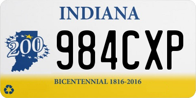 IN license plate 984CXP