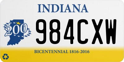 IN license plate 984CXW