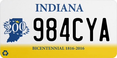 IN license plate 984CYA
