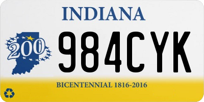 IN license plate 984CYK