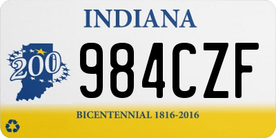 IN license plate 984CZF