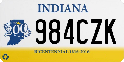 IN license plate 984CZK