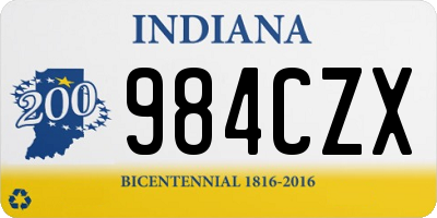 IN license plate 984CZX