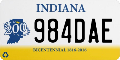 IN license plate 984DAE
