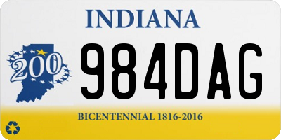 IN license plate 984DAG