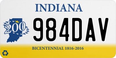 IN license plate 984DAV