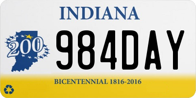 IN license plate 984DAY