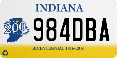 IN license plate 984DBA