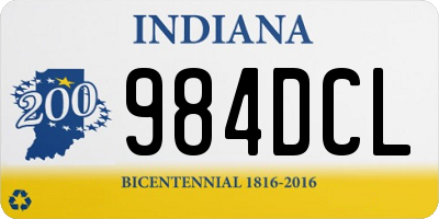 IN license plate 984DCL