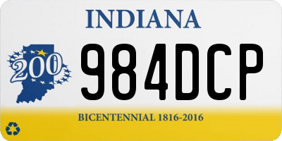 IN license plate 984DCP