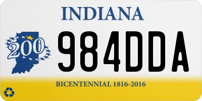 IN license plate 984DDA