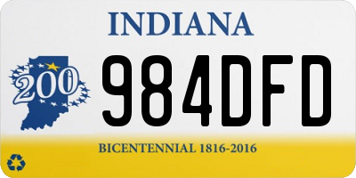 IN license plate 984DFD