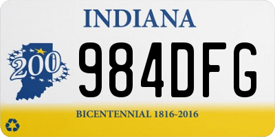 IN license plate 984DFG