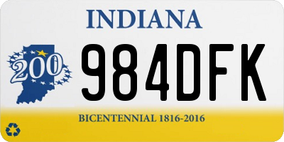 IN license plate 984DFK