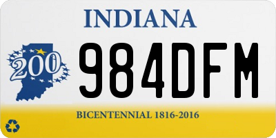 IN license plate 984DFM