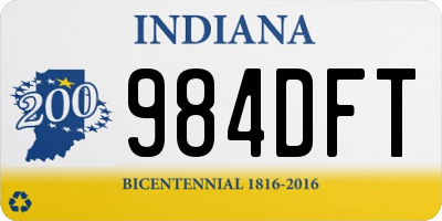 IN license plate 984DFT