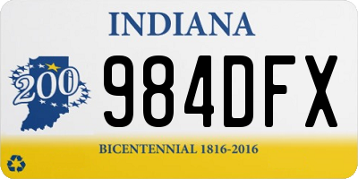 IN license plate 984DFX