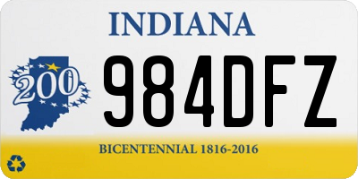 IN license plate 984DFZ