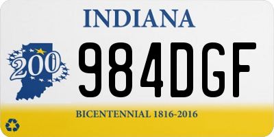 IN license plate 984DGF