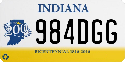 IN license plate 984DGG