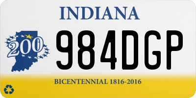 IN license plate 984DGP