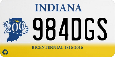 IN license plate 984DGS