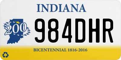 IN license plate 984DHR
