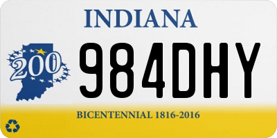 IN license plate 984DHY