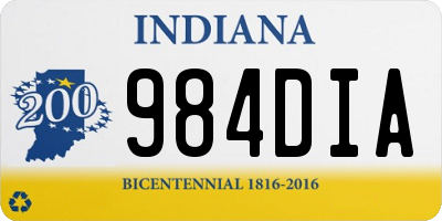 IN license plate 984DIA