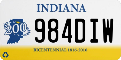 IN license plate 984DIW