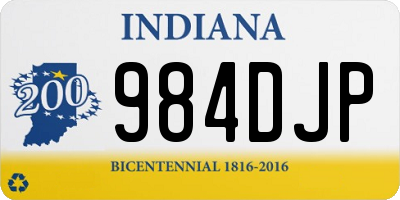 IN license plate 984DJP