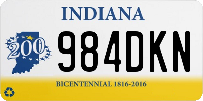 IN license plate 984DKN