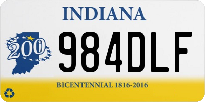 IN license plate 984DLF