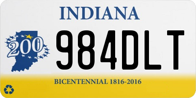 IN license plate 984DLT