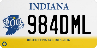 IN license plate 984DML