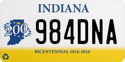 IN license plate 984DNA