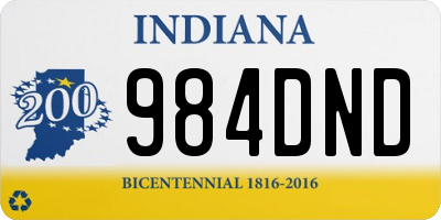 IN license plate 984DND