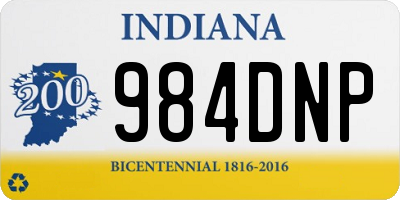 IN license plate 984DNP