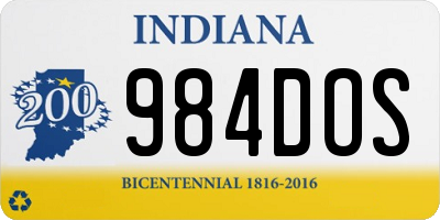 IN license plate 984DOS