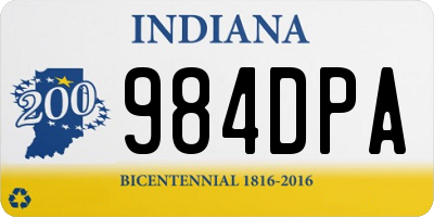IN license plate 984DPA