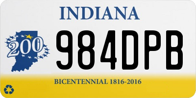 IN license plate 984DPB