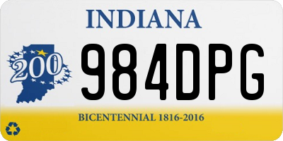 IN license plate 984DPG