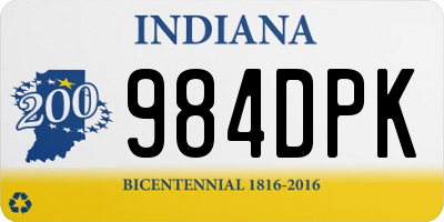 IN license plate 984DPK