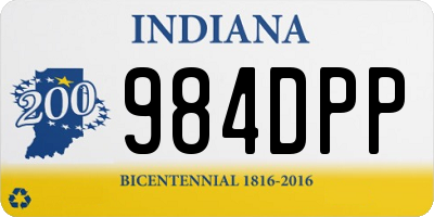 IN license plate 984DPP