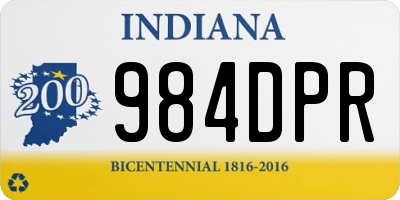 IN license plate 984DPR