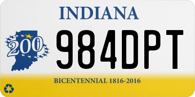 IN license plate 984DPT