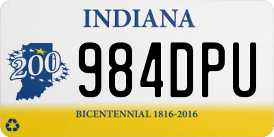 IN license plate 984DPU