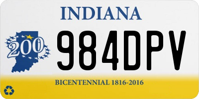 IN license plate 984DPV