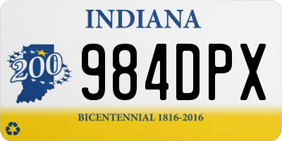 IN license plate 984DPX