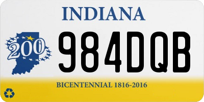 IN license plate 984DQB